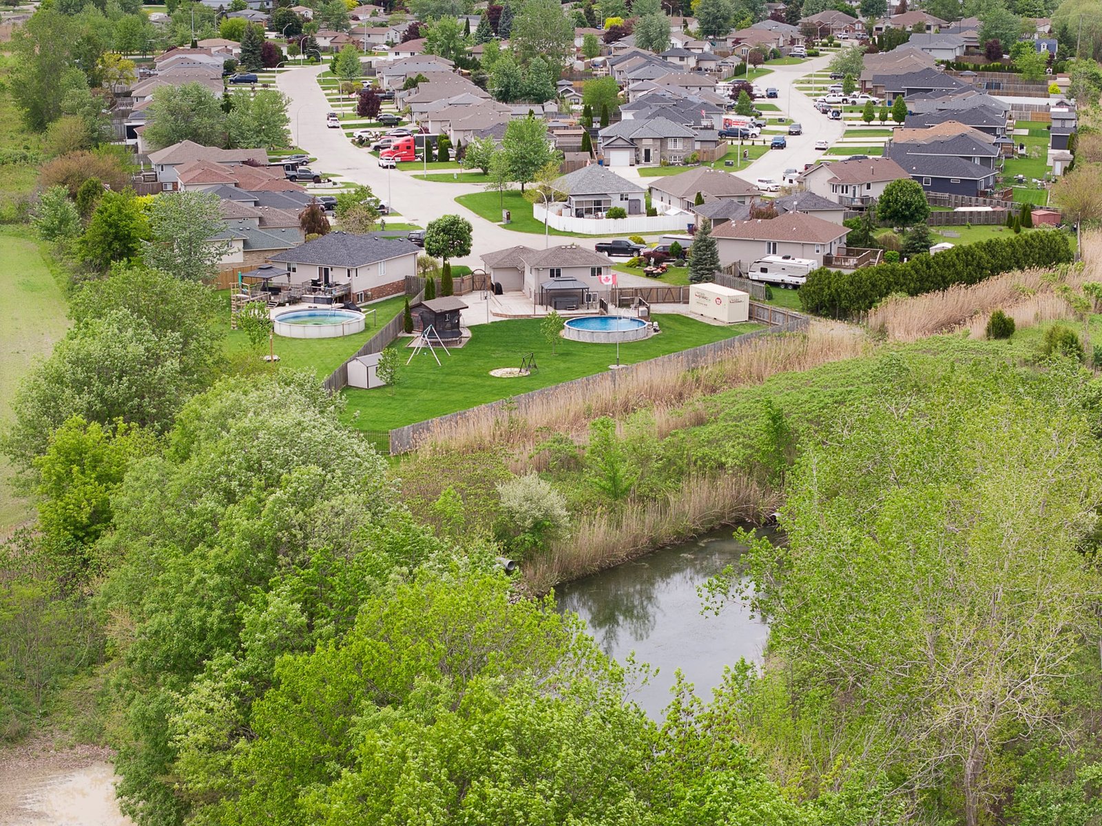 Aerial view of 67 Azar Avenue Tilbury Ontario
