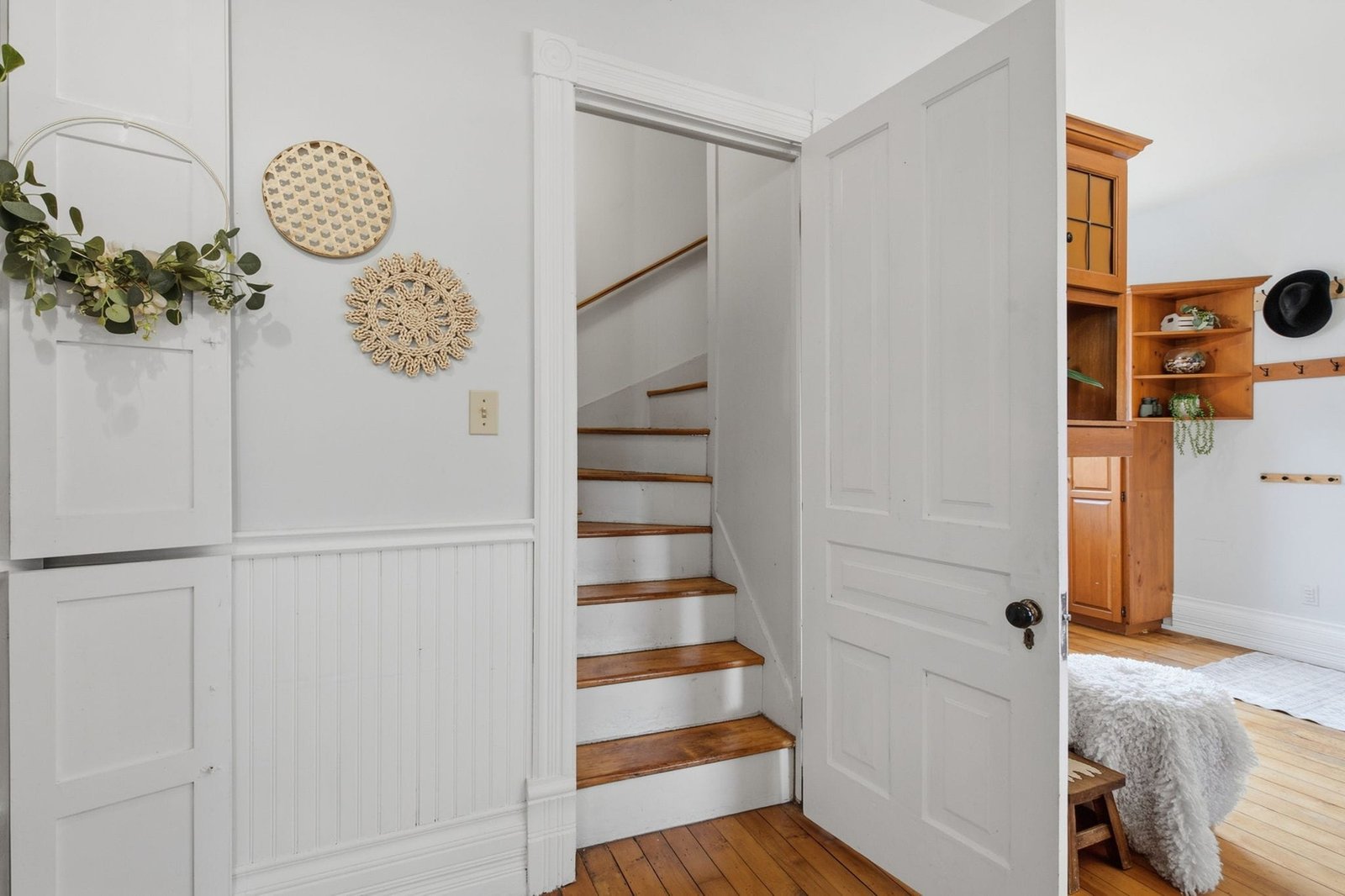 Second staircase toward the back of the home